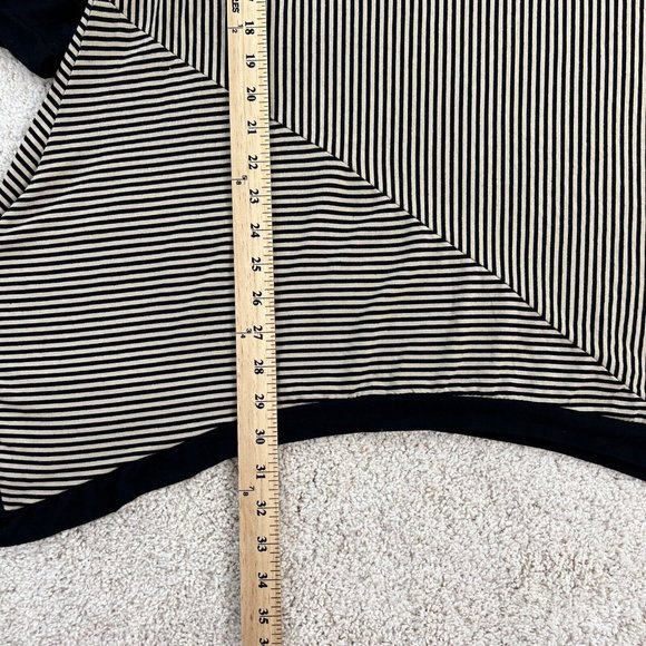 Philosophy Tunic Top Womens XXL Long Sleeve Scoop Neck Black Tan Striped NWT - Picture 9 of 16